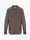 Men's Ghost Embroidered Logo Long Sleeve Shirt Grey - VIVIENNE WESTWOOD - BALAAN 2