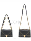 Black studded diorama flap chain bag gold - DIOR - BALAAN 1