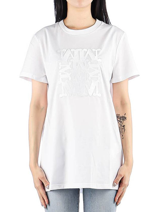 Parco Cotton Short Sleeve T-Shirt White - MAX MARA - BALAAN.