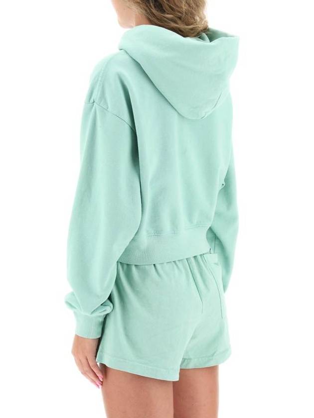 Cropped Cotton Hoodie Mint - SPORTY & RICH - BALAAN 4