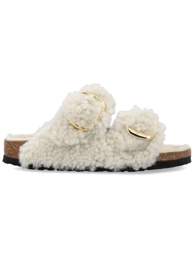 Arizona Big Buckle Shearling Slippers Teddy Eggshell - BIRKENSTOCK - BALAAN 2