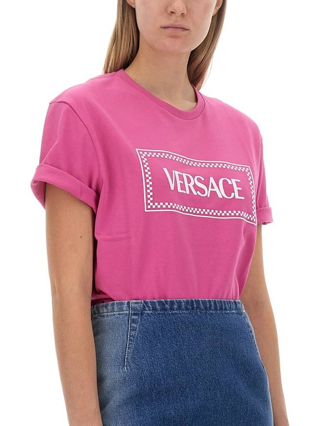 Long Sleeve T-Shirt 10118821A085732PO60 Waterlily Withe - VERSACE - BALAAN 5