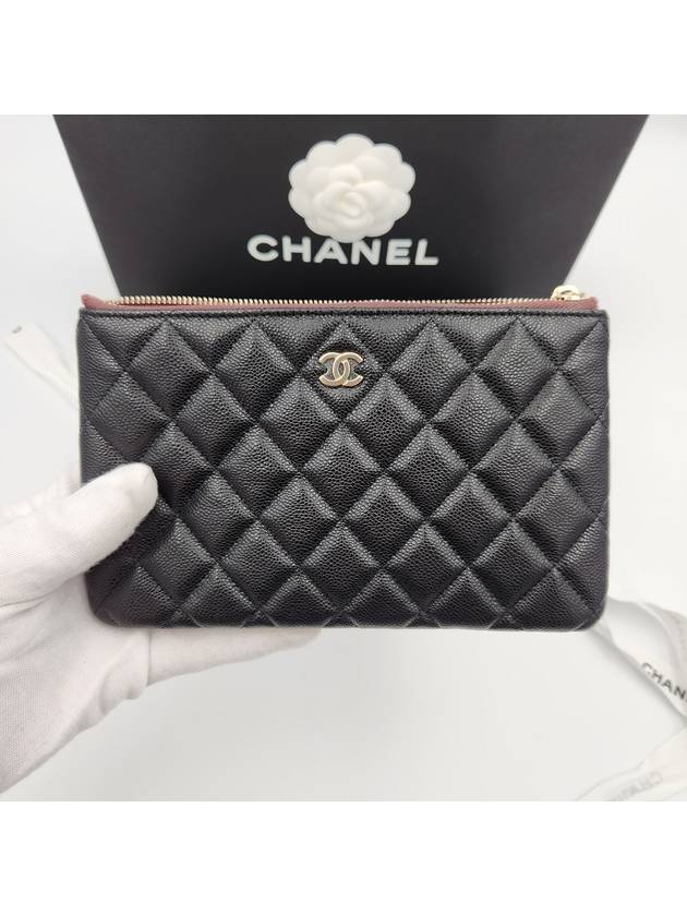 CC Logo Small Leather Pouch Bag Black - CHANEL - BALAAN 2