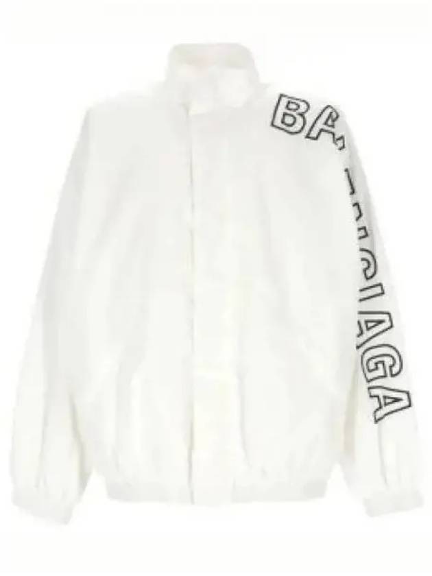 Embroidered Logo Track Jacket White - BALENCIAGA - BALAAN 2