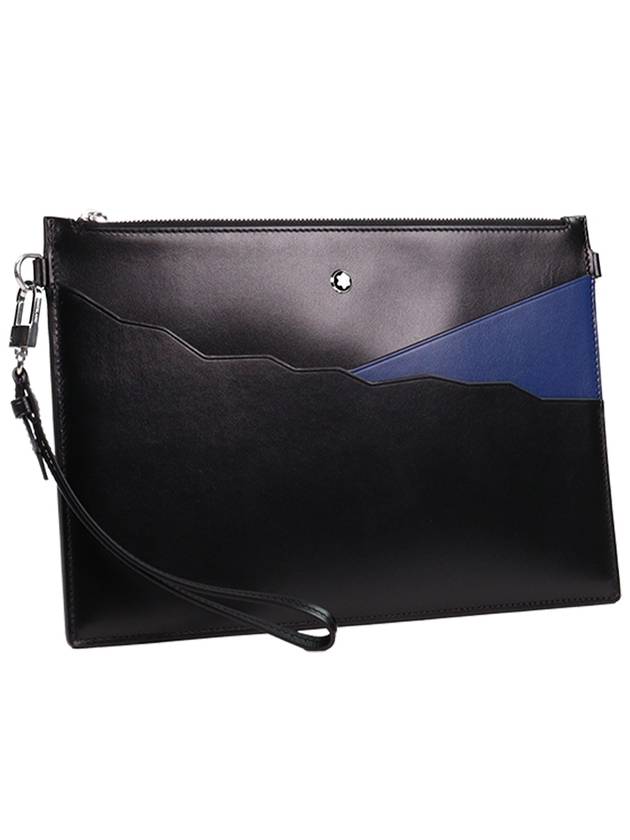 Shiny two color closure clutch bag black - MONTBLANC - BALAAN 4