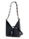Box Micro Cut-out Chain Leather Shoulder Bag Black - GIVENCHY - 3