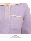 Le Maille Arco Contrasted Cropped Knit Polo Shirt Purple - JACQUEMUS - BALAAN 9