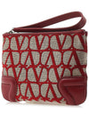 Toile Iconographe Fabric Clutch Bag Red - VALENTINO - BALAAN 3