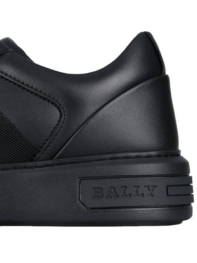 Moony Leather Low Top Sneakers Black - BALLY - BALAAN 7