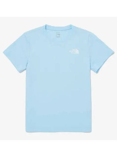 The North Face KIDS Recovery Short Sleeve Round Tee NT7UQ03V PBL - THE NORTH FACE - BALAAN 1