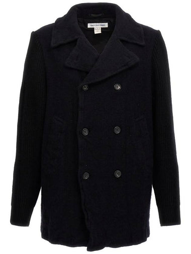 Comme Des Garçons Double-Breasted Wool Coat - COMME DES GARCONS - BALAAN 1