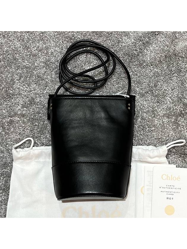 Logo Micro Bucket Bag Black - CHLOE - BALAAN 4