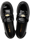 Patent Leather Penny Loafers Black - MIU MIU - BALAAN 3