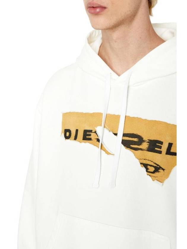 S Macs Poff Hoodie White - DIESEL - BALAAN 3