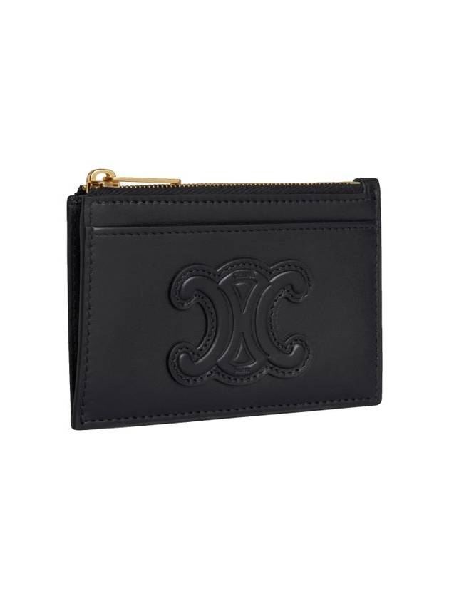 Triomphe Zipper Card Wallet Black - CELINE - BALAAN 3