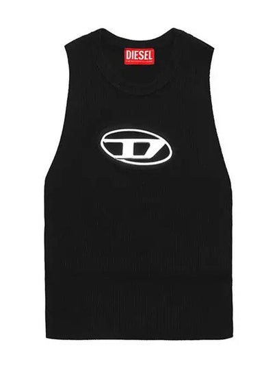 M Onerva Logo Plaque Cut Out Sleeveless Black - DIESEL - BALAAN 2