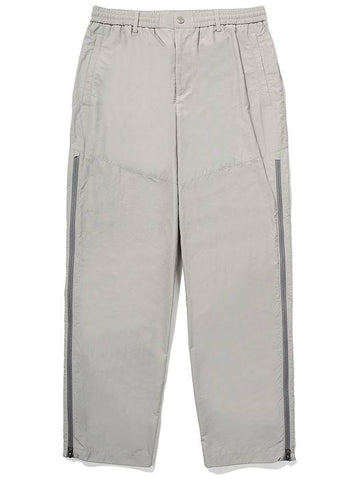 Zipper point pants LIGHT GRAY MAN - MALBON GOLF - BALAAN 1