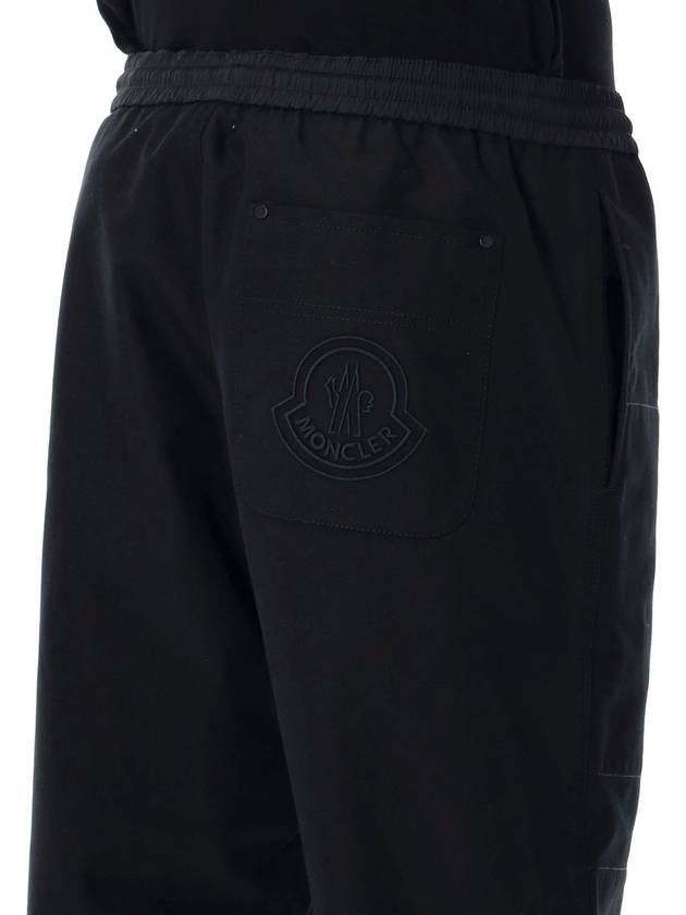 Embroidered Logo Track Pants Black - MONCLER - BALAAN 4