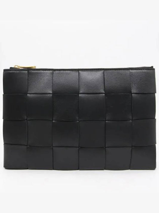 Intrecciato Cassette Clutch Bag Black - BOTTEGA VENETA - BALAAN 2