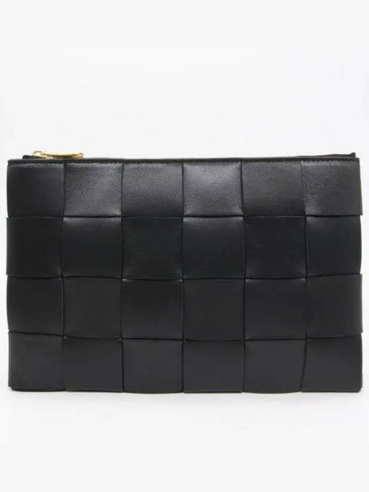 Intrecciato Cassette Clutch Bag Black - BOTTEGA VENETA - BALAAN 2