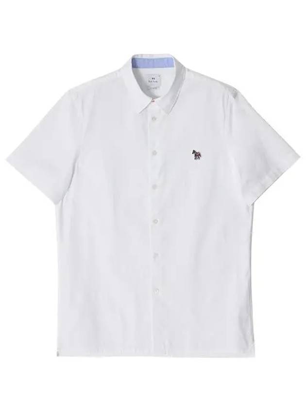 Zebra Patch Casual Fit Short Sleeve Shirt White - PAUL SMITH - BALAAN 3