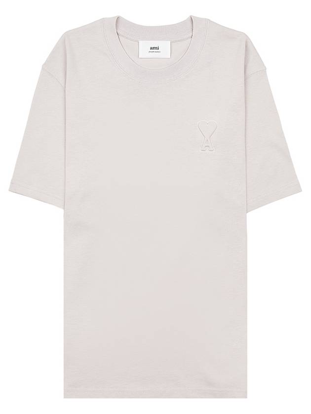 Small Heart Logo Short Sleeve T-Shirt Chalk - AMI - BALAAN 11