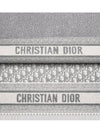 Dior Oblique ScarfWhite Cashmere Blend Silver Tone Metallic Thread 51DOB209L080 CO95 - DIOR - BALAAN 3