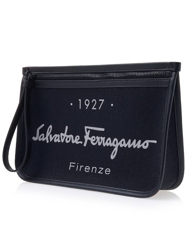 1927 Signature Clutch Bag Black - SALVATORE FERRAGAMO - BALAAN 3