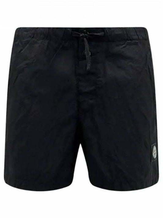 Logo Patch Swim Shorts Black Men s Pants 271589 - STONE ISLAND - BALAAN 1