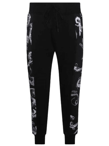 Print Drawstring Training Track Pants Black - VERSACE - BALAAN 1