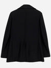 Wool Cashmere Double Coat Black - BURBERRY - BALAAN 3