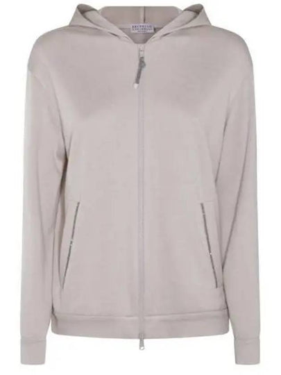 Women's Monilli French Terry Zip-Up Hoodie Grey - BRUNELLO CUCINELLI - BALAAN 2