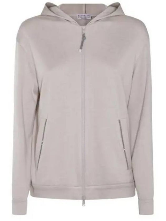 Women's Monilli French Terry Zip-Up Hoodie Grey - BRUNELLO CUCINELLI - BALAAN 2