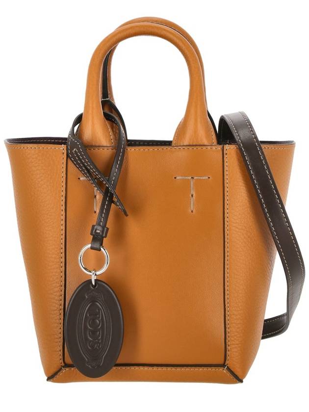 Double Up Leather Tote Bag Orange - TOD'S - BALAAN 2