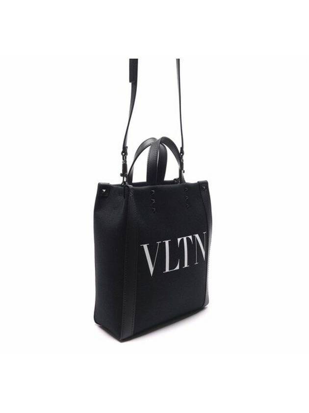 VLTN Ecolab Mini Canvas Tote Bag Black - VALENTINO - BALAAN 2