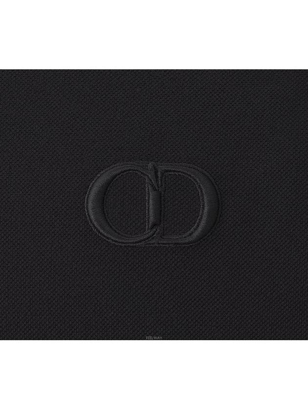 CD Icon Cotton Polo Shirt Black - DIOR - BALAAN 8