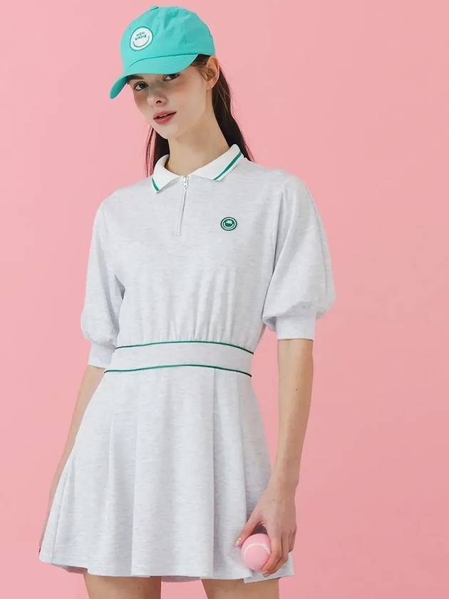 Volume sleeve golf dress LGREY - MONBIRDIE GOLF - BALAAN 7