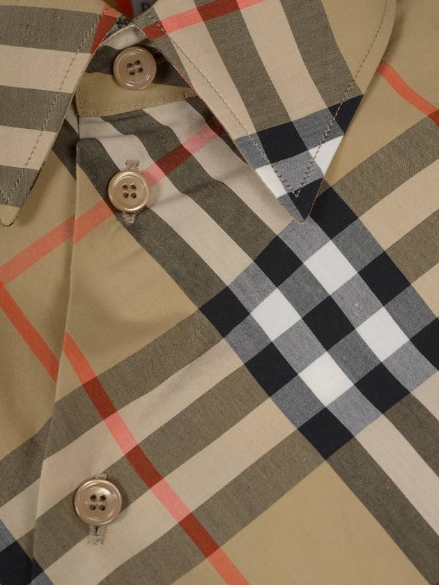 Check Pattern Shirt Beige - BURBERRY - BALAAN 4