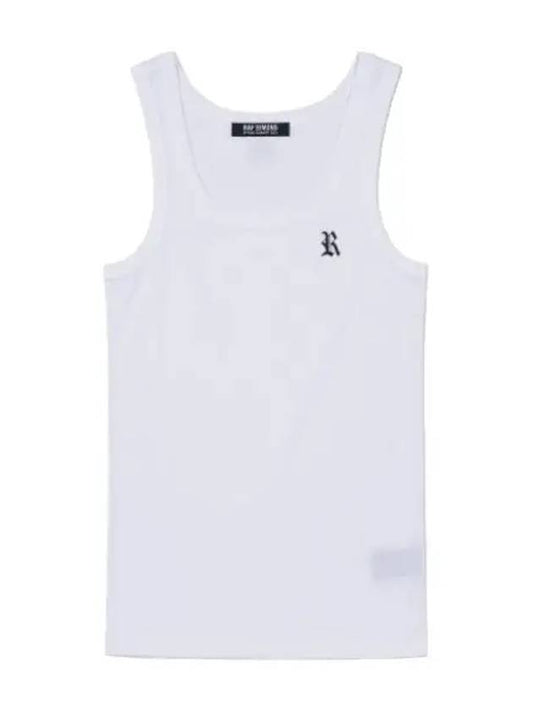 Small leather patch tank top white - RAF SIMONS - BALAAN 1