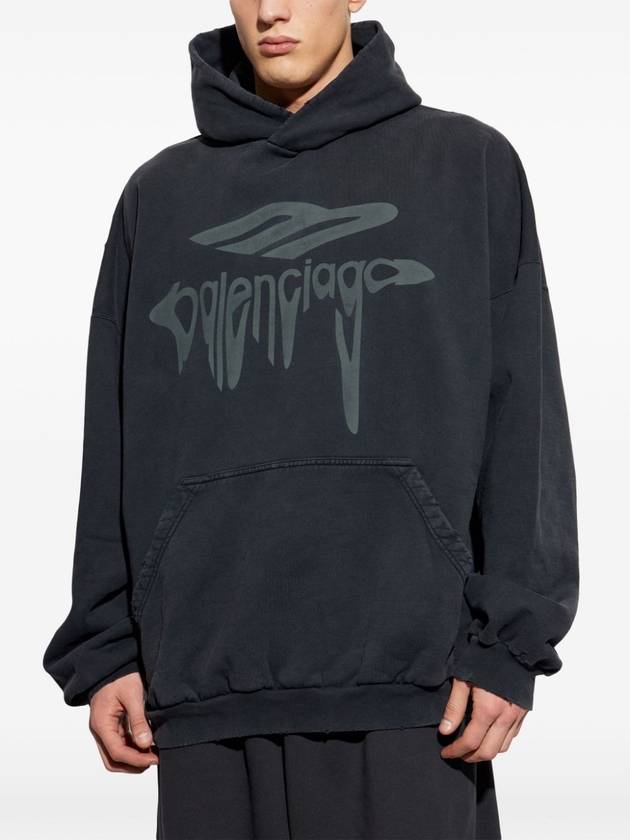 3B Liquified Large Fit Hoodie Black - BALENCIAGA - BALAAN 4