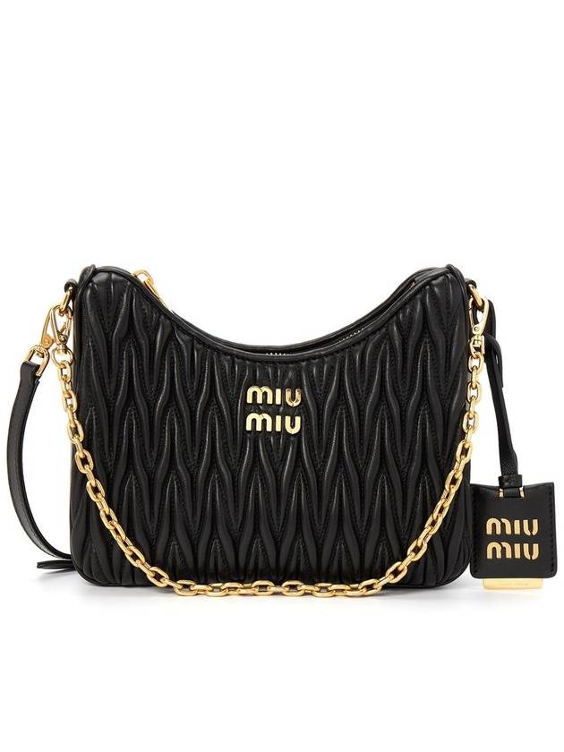 Matelasse Nappa Leather Shoulder Bag Black - MIU MIU - BALAAN 2