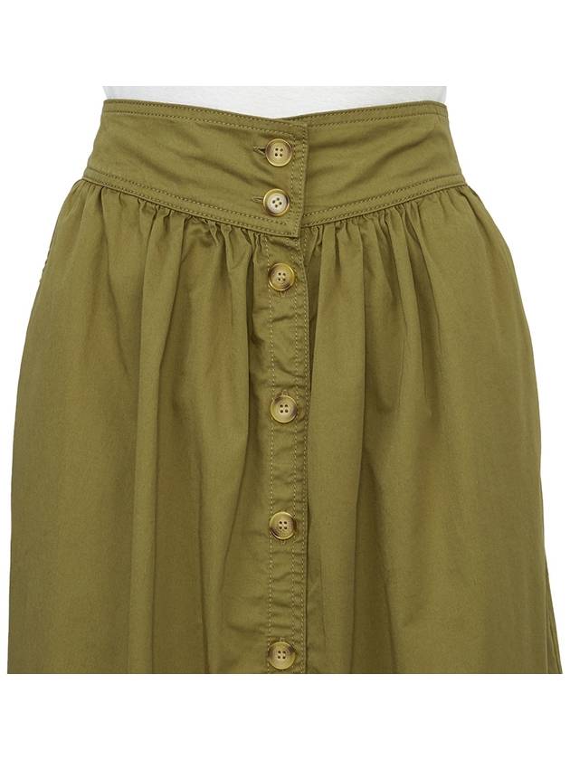 Women's Darza Long A-Line Skirt Green - VANESSA BRUNO - BALAAN 6