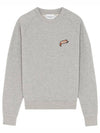 Oly Hot Dog Patch Vintage Cotton Sweatshirt Grey - MAISON KITSUNE - BALAAN 2