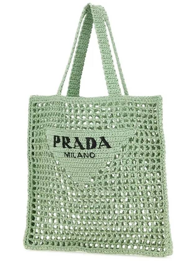 Crochet Tote Bag Aqua - PRADA - BALAAN 4