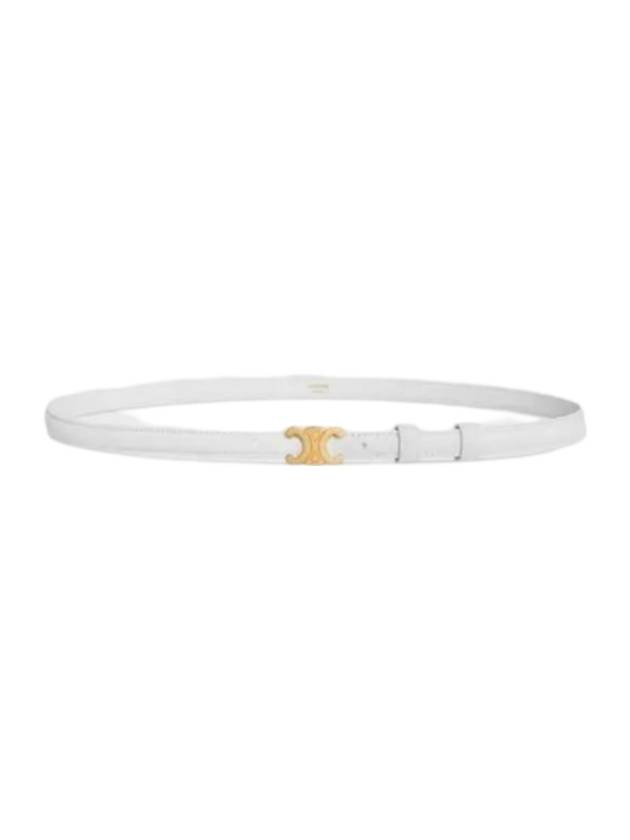 Triomphe Smooth Calfskin Belt Arctic White - CELINE - BALAAN 1