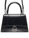 Hourglass Shiny Box Calfskin Small Tote Bag Black - BALENCIAGA - BALAAN 2