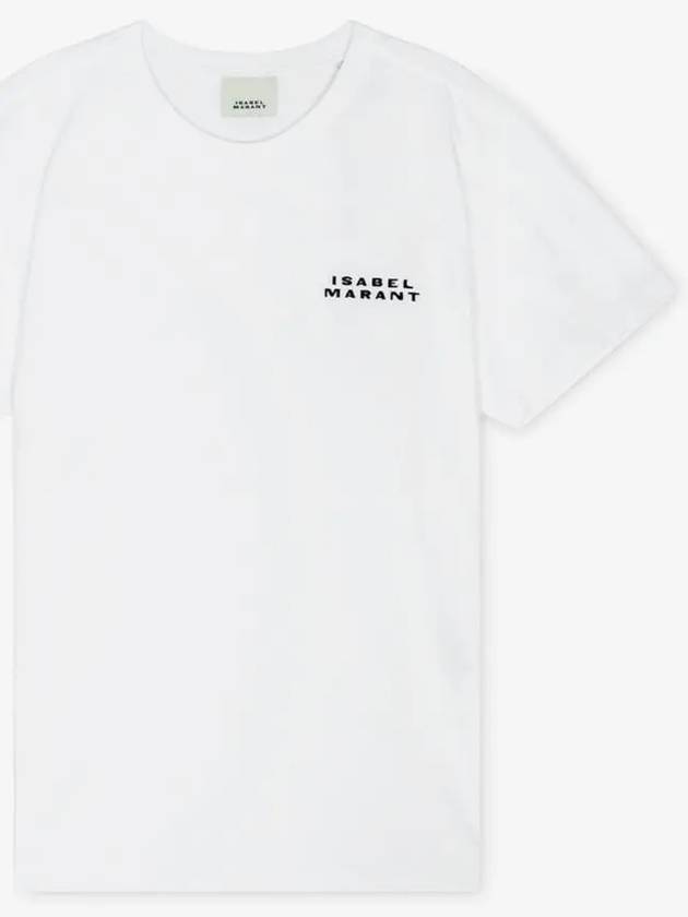 Vidal Logo Short Sleeve T Shirt White - ISABEL MARANT - BALAAN 3