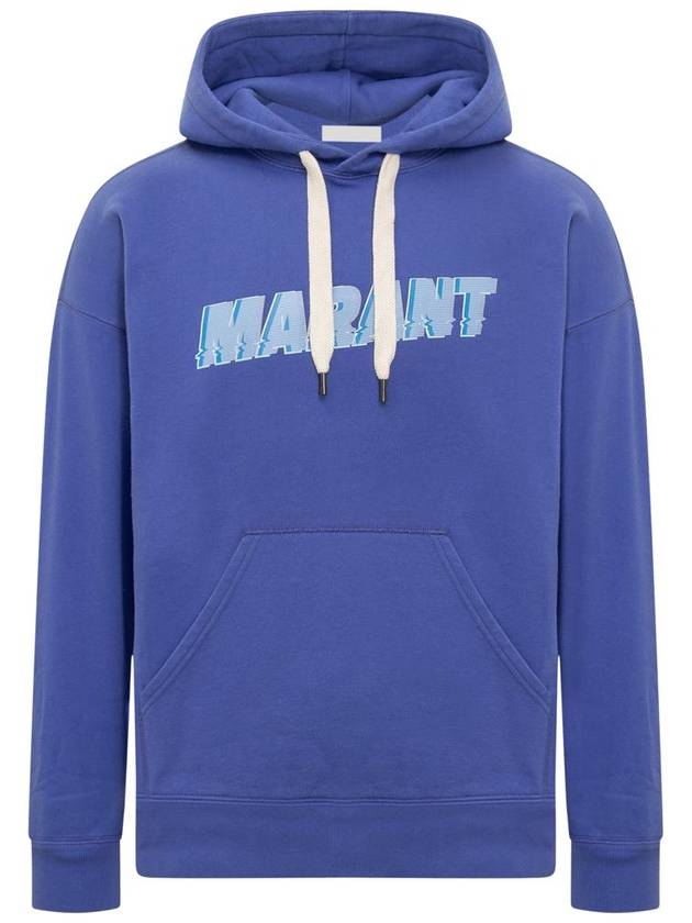 Miley Logo Cotton Hoodie Blue - ISABEL MARANT - BALAAN 2