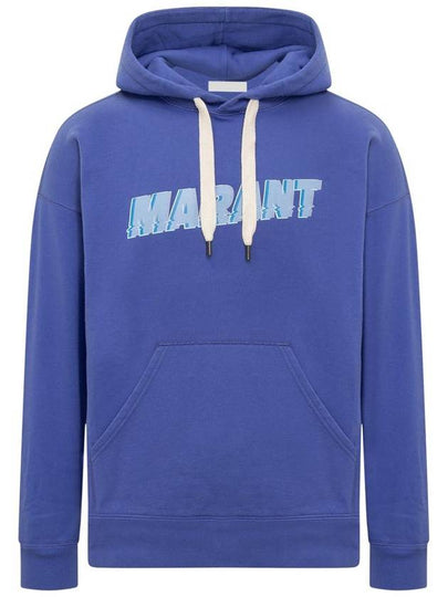 Miley Logo Cotton Hoodie Blue - ISABEL MARANT - BALAAN 2