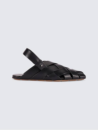 Alfie Intrecciato Leather Mule Sandals Black - BOTTEGA VENETA - BALAAN 2